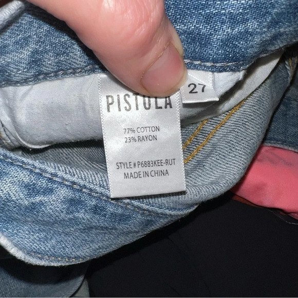 Pistola Light Wash Charlie Shore Distressed Button Fly Jeans, Women’s Size 27 - Picture 6 of 12